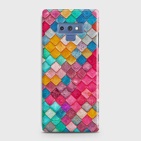 Samsung Galaxy Note 9 Cover - Chic Colorful Mermaid Printed Hard Case with Life Time Colors Guarantee ( Fast Delivery )