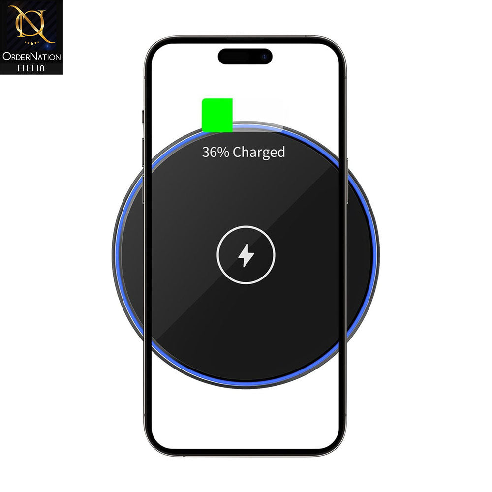 WIWU Wi-W012 Quantus 15W Wireless Charger – Black