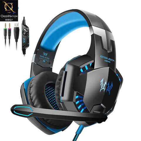 KOTION EACH G2000 Wired Gaming Headset with LED Light - Black