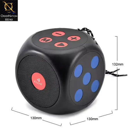 Kisonli G15 Portable Mobile Music Bluetooth Dice Mini Speaker - Black