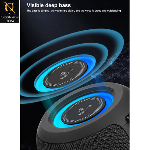 Kisonli Q26 Bluetooth Speaker 10W with Horn Small Speaker - Blue