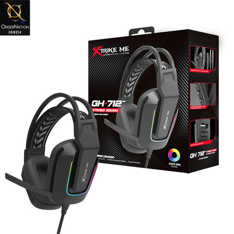 Xtrike-Me GH-712 RGB Gaming Headset with Noise Reduction Microphone - Black