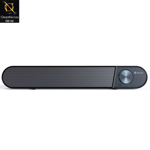 Kisonli I-580 Home Theater USB Soundbar Speaker System With 3.5mm Audio Cable - Black