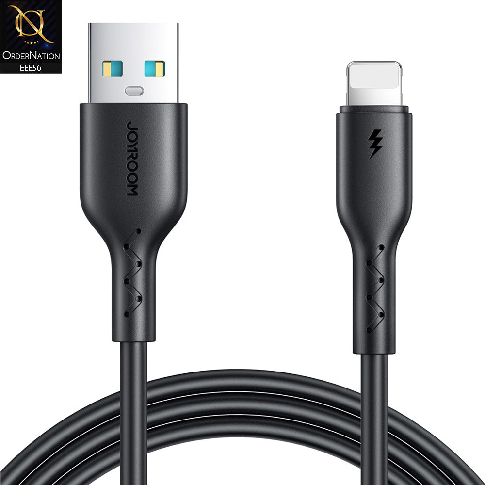 JOYROOM A26 Flash Charge Series 3A USB-A to Lightning Fast Charging Data Cable, Cable Length:1m - Black