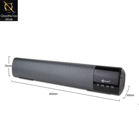 Kisonli LED-800B Sound Bar Bluetooth Speaker - Black