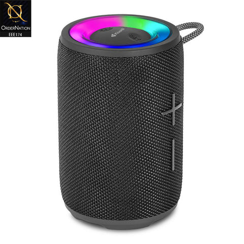 Kisonli Q23 Portable Bluetooth RGB Speaker with 1800mAh Ultra Strong Bass - Black