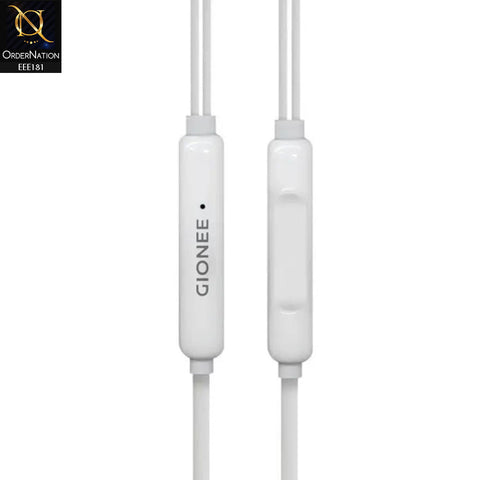 Gionee Half-In-Ear Wired Earphones Type-C Jack with Microphone – White