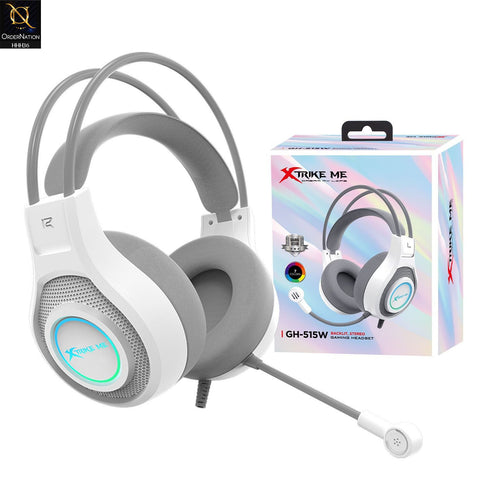 Xtrike-Me GH-515W Wired RGB Gaming Headset with Static Lighting Effects - White