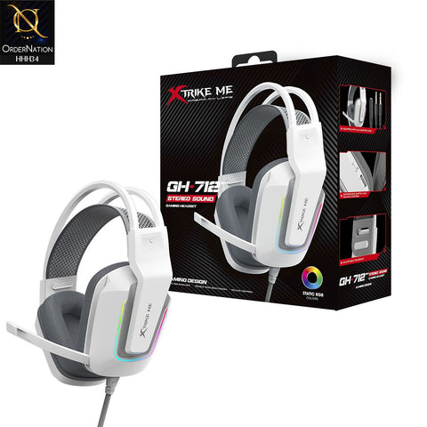 Xtrike-Me GH-712 RGB Gaming Headset with Noise Reduction Microphone - White