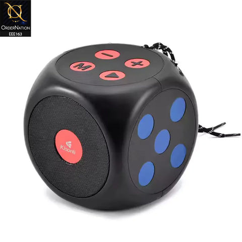 Kisonli G15 Portable Mobile Music Bluetooth Dice Mini Speaker - Black