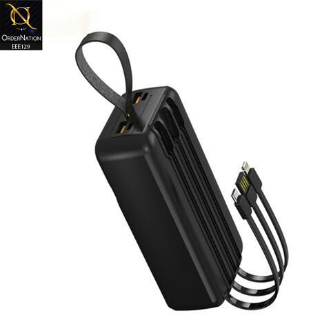 Aspor A317 22.5W 30000mAh Fast Charging Power Bank with 3 Cable - Black