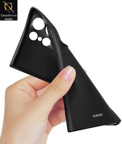 Samsung Galaxy S24 Ultra Cover - Black - KZ-DOO Q-Series Ultra Slim High Quality Soft Silicone Camera Protection Case