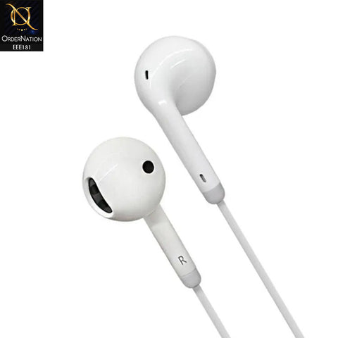 Gionee Half-In-Ear Wired Earphones Type-C Jack with Microphone – White