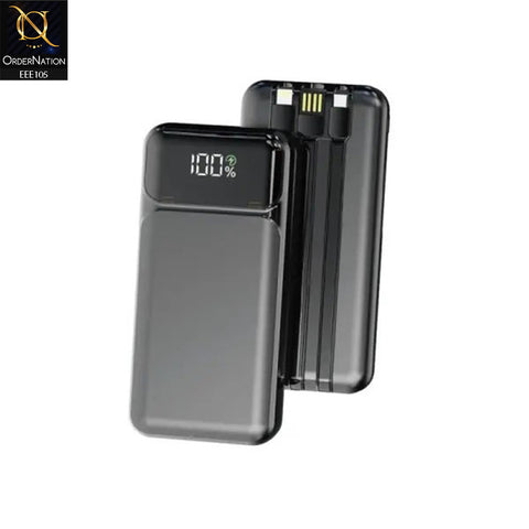 Aspor A315 Power Bank 10000 MAH 22.5W Fast Charging LCD Digital Display - Black