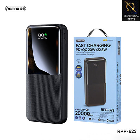 Remax RPP-623 Power Bank 20000mAh 20W+22.5W PD+QC -Black