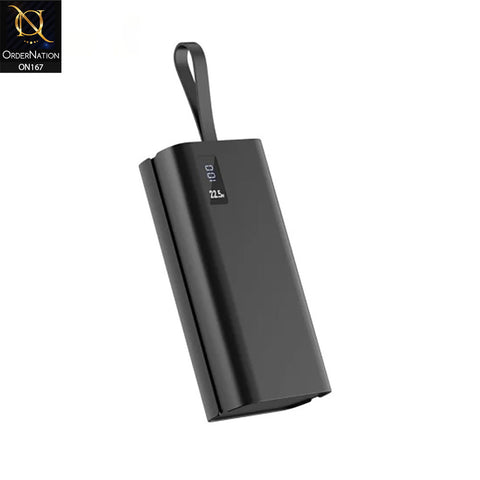 Aspor A337 30000mAh 22.5W Ultra-Fast Digital LED Display Power Bank - Black