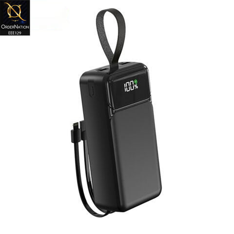 Aspor A317 22.5W 30000mAh Fast Charging Power Bank with 3 Cable - Black