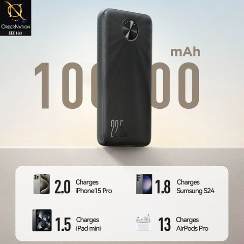 Joyroom JR-PBF15 22.5W Super Fast Charging 10000mAh Power Bank -Black