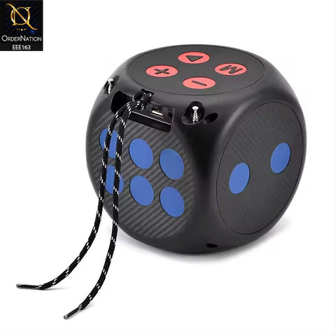 Kisonli G15 Portable Mobile Music Bluetooth Dice Mini Speaker - Black