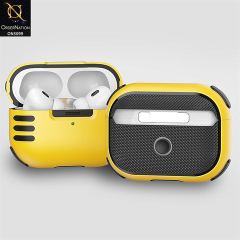 Apple Airpods Pro 2 Cover - Yellow - Trendy Hybrid Style Soft Shell Protective Case Compatible with Apple Airpods Pro 2