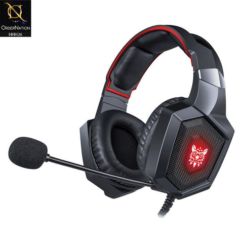 Onikuma K8 RGB Gaming Headphone with Microphone Volume Control - Black