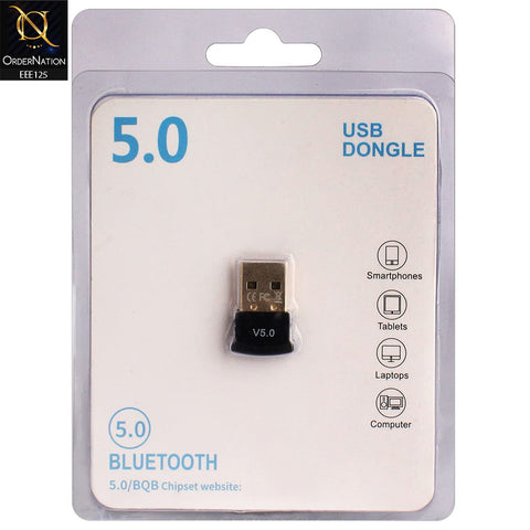 Bluetooth 5.0 USB Wireless Dongle Adapter Audio Music Receiver - Black