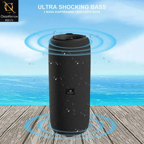 Kisonli Q22 Plus 16W Waterproof Bluetooth Wireless Speaker - Black