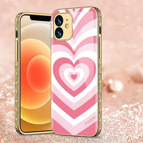 iPhone 12 Cover - O'Nation Heartbeat Series - Premium Electroplated Shutterproof Case Soft Silicon Borders Case