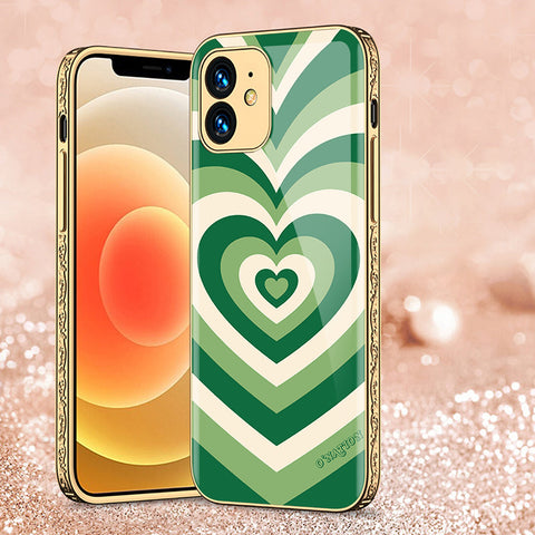 iPhone 12 Cover - O'Nation Heartbeat Series - Premium Electroplated Shutterproof Case Soft Silicon Borders Case