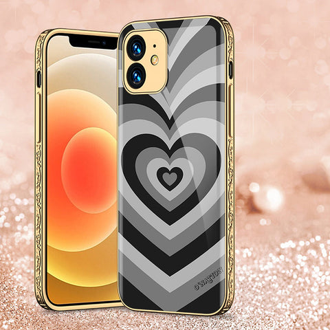 iPhone 12 Cover - O'Nation Heartbeat Series - Premium Electroplated Shutterproof Case Soft Silicon Borders Case