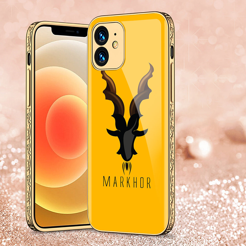 iPhone 12 Cover - Markhor Series - Premium Electroplated Shutterproof Case Soft Silicon Borders Case