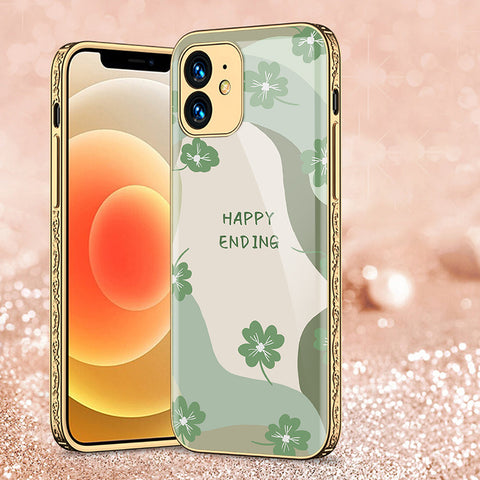 iPhone 11 Cover - Happy Series - Premium Electroplated Shutterproof Case Soft Silicon Borders Case