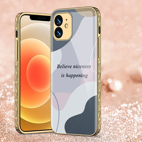 iPhone 11 Cover - Happy Series - Premium Electroplated Shutterproof Case Soft Silicon Borders Case