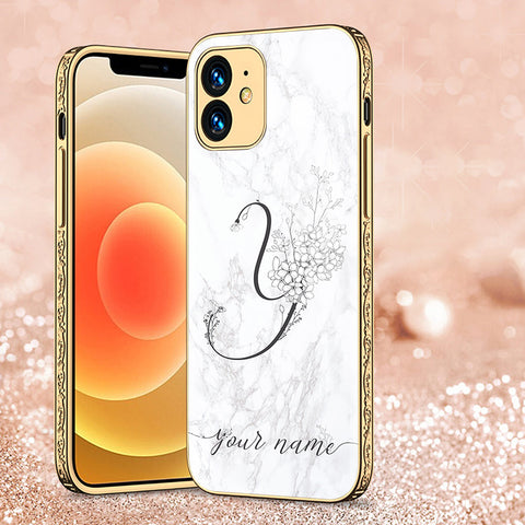 iPhone 11 Cover - Personalized Alphabet Series - Premium Electroplated Shutterproof Case Soft Silicon Borders Case