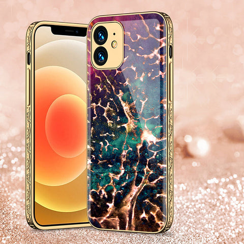 iPhone 11 Cover - Colorful Marble Series - Premium Electroplated Shutterproof Case Soft Silicon Borders Case