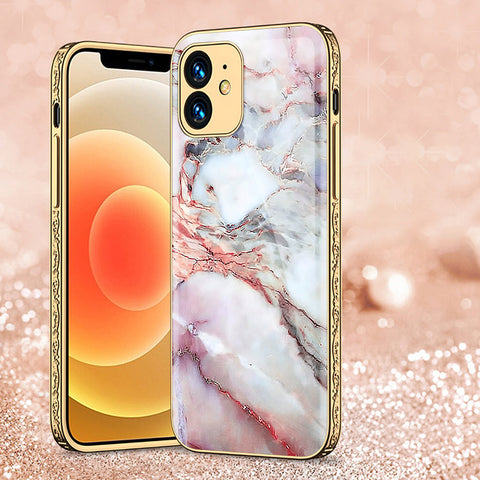 iPhone 11 Cover - Colorful Marble Series - Premium Electroplated Shutterproof Case Soft Silicon Borders Case