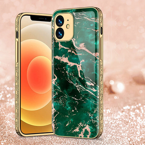 iPhone 11 Cover - Colorful Marble Series - Premium Electroplated Shutterproof Case Soft Silicon Borders Case