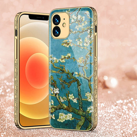 iPhone 11 Cover - Floral Series 2 - Premium Electroplated Shutterproof Case Soft Silicon Borders Case