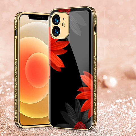 iPhone 11 Cover - Floral Series 2 - Premium Electroplated Shutterproof Case Soft Silicon Borders Case