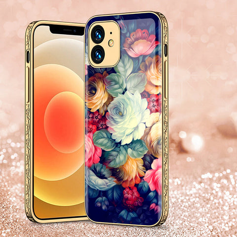 iPhone 11 Cover - Floral Series 2 - Premium Electroplated Shutterproof Case Soft Silicon Borders Case