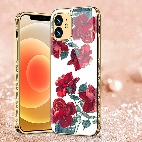 iPhone 11 Cover - Floral Series 2 - Premium Electroplated Shutterproof Case Soft Silicon Borders Case