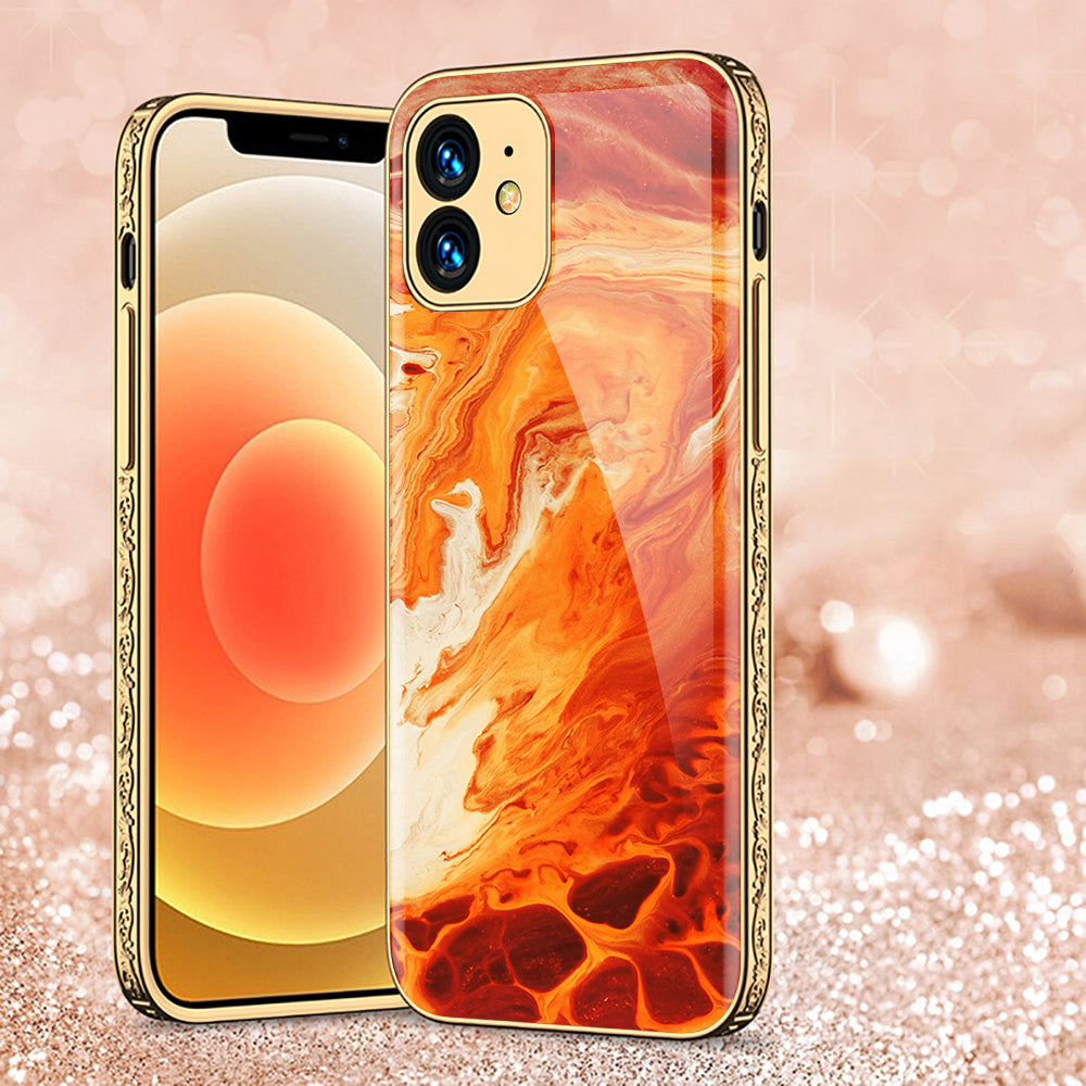 iPhone 11 Cover - Mystic Marble Series - Premium Electroplated Shutterproof Case Soft Silicon Borders Case