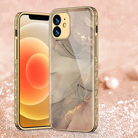 iPhone 11 Cover - Mystic Marble Series - Premium Electroplated Shutterproof Case Soft Silicon Borders Case