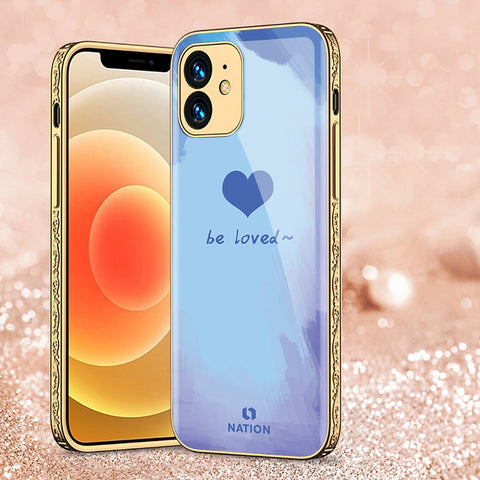 iPhone 12 Cover - Onation Heart Series - Premium Electroplated Shutterproof Case Soft Silicon Borders Case