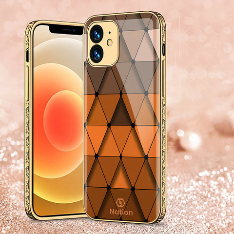 iPhone 12 Cover - Onation Pyramid Series - Premium Electroplated Shutterproof Case Soft Silicon Borders Case