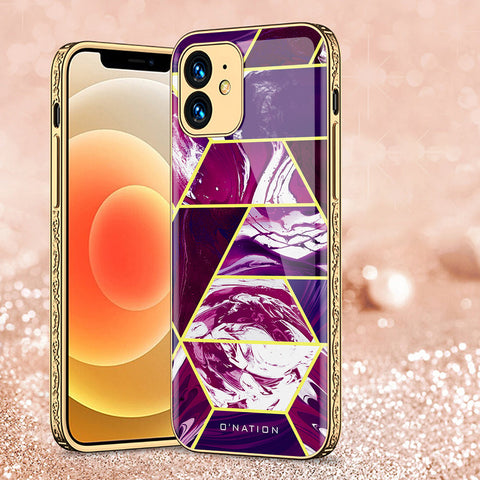 iPhone 11 Cover - O'Nation Shades of Marble Series - Premium Electroplated Shutterproof Case Soft Silicon Borders Case