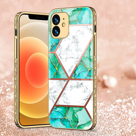 iPhone 11 Cover - O'Nation Shades of Marble Series - Premium Electroplated Shutterproof Case Soft Silicon Borders Case