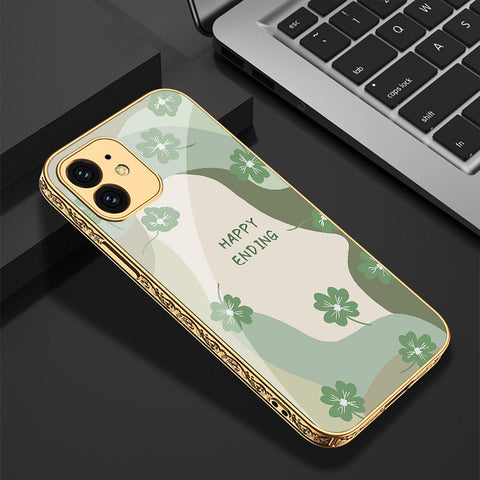 iPhone 11 Cover - Happy Series - Premium Electroplated Shutterproof Case Soft Silicon Borders Case