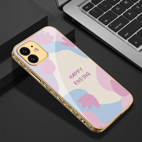 iPhone 11 Cover - Happy Series - Premium Electroplated Shutterproof Case Soft Silicon Borders Case