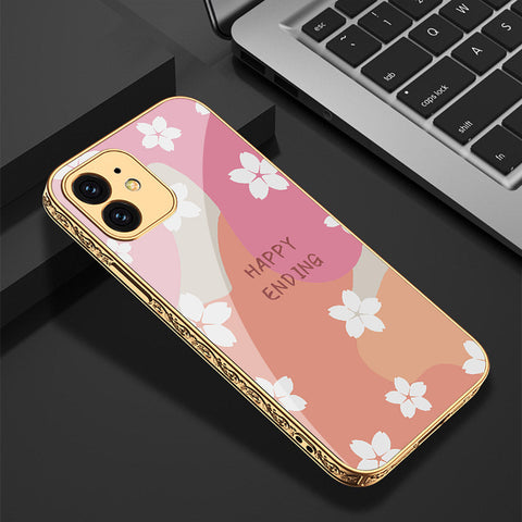 iPhone 11 Cover - Happy Series - Premium Electroplated Shutterproof Case Soft Silicon Borders Case